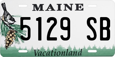 ME license plate 5129SB