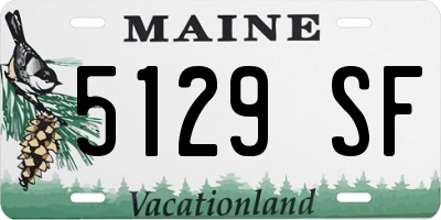 ME license plate 5129SF