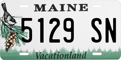 ME license plate 5129SN