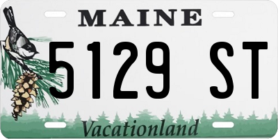 ME license plate 5129ST