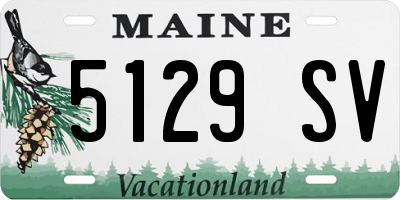 ME license plate 5129SV