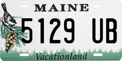 ME license plate 5129UB