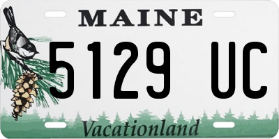 ME license plate 5129UC