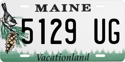 ME license plate 5129UG