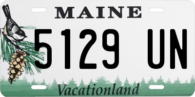 ME license plate 5129UN