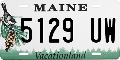 ME license plate 5129UW