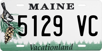 ME license plate 5129VC