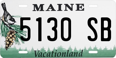 ME license plate 5130SB