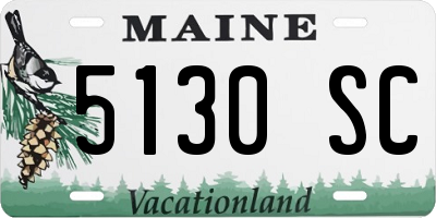 ME license plate 5130SC