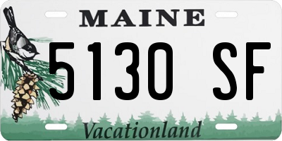 ME license plate 5130SF