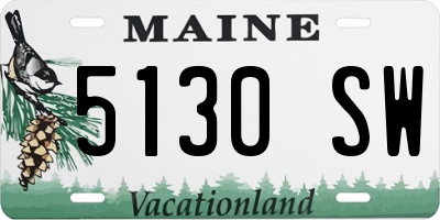 ME license plate 5130SW