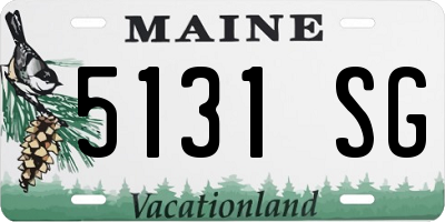 ME license plate 5131SG