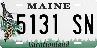 ME license plate 5131SN