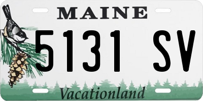 ME license plate 5131SV