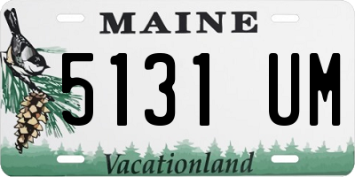 ME license plate 5131UM