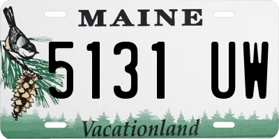 ME license plate 5131UW