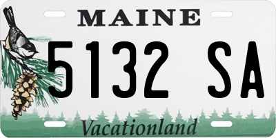 ME license plate 5132SA