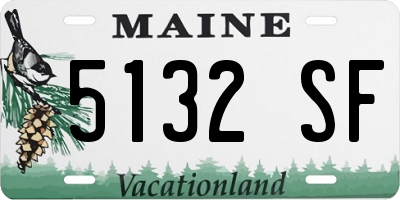 ME license plate 5132SF