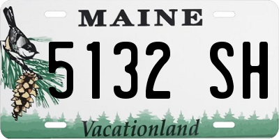 ME license plate 5132SH