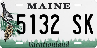 ME license plate 5132SK