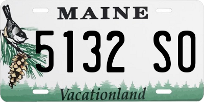ME license plate 5132SO