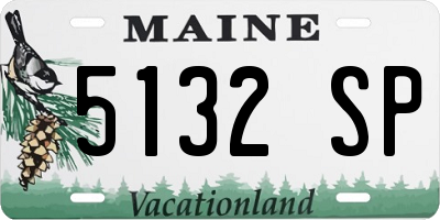 ME license plate 5132SP