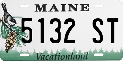 ME license plate 5132ST