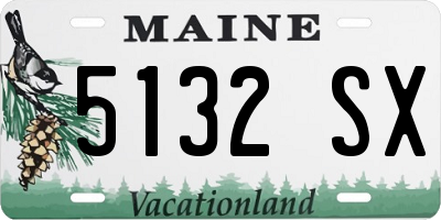 ME license plate 5132SX