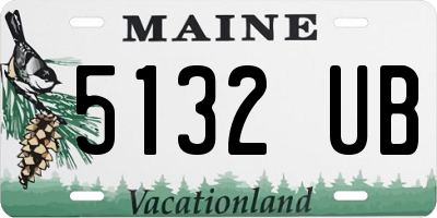 ME license plate 5132UB