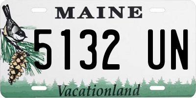 ME license plate 5132UN
