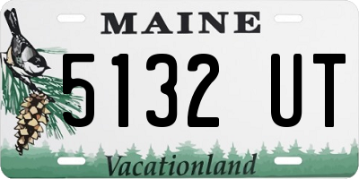 ME license plate 5132UT