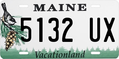 ME license plate 5132UX