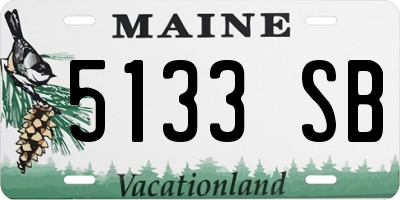 ME license plate 5133SB