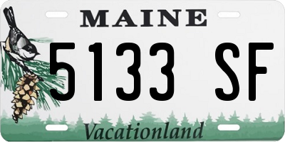ME license plate 5133SF