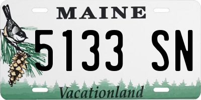 ME license plate 5133SN