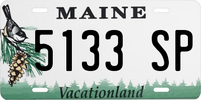 ME license plate 5133SP