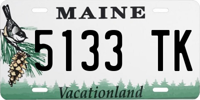 ME license plate 5133TK