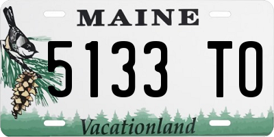 ME license plate 5133TO