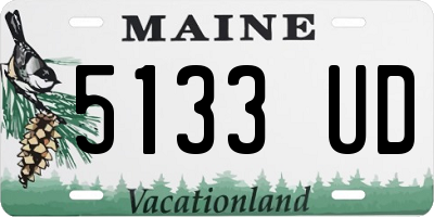 ME license plate 5133UD