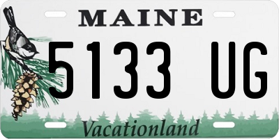 ME license plate 5133UG