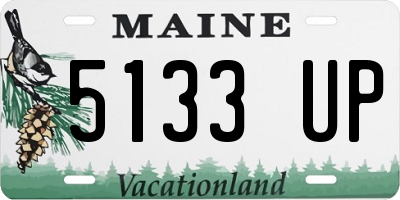 ME license plate 5133UP
