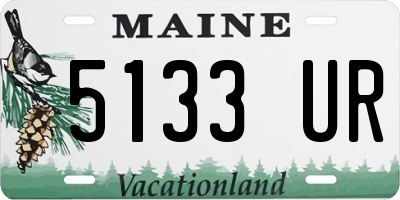 ME license plate 5133UR