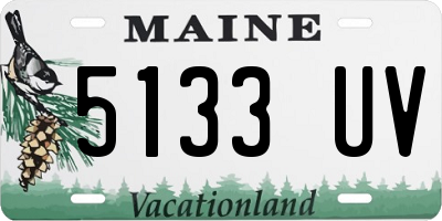ME license plate 5133UV
