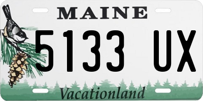 ME license plate 5133UX