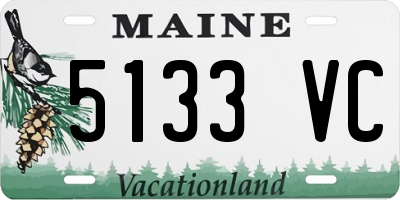 ME license plate 5133VC