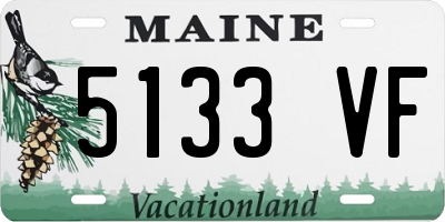 ME license plate 5133VF