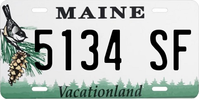 ME license plate 5134SF