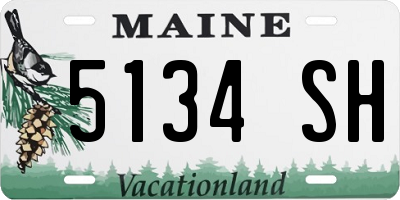 ME license plate 5134SH