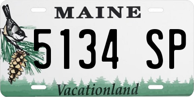 ME license plate 5134SP