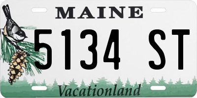 ME license plate 5134ST